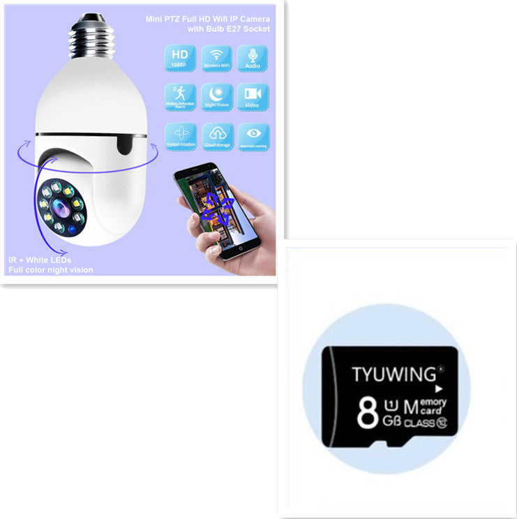WiFi Bulb Camera 1080P 4X Zoom E27 5G Home Security Monitor