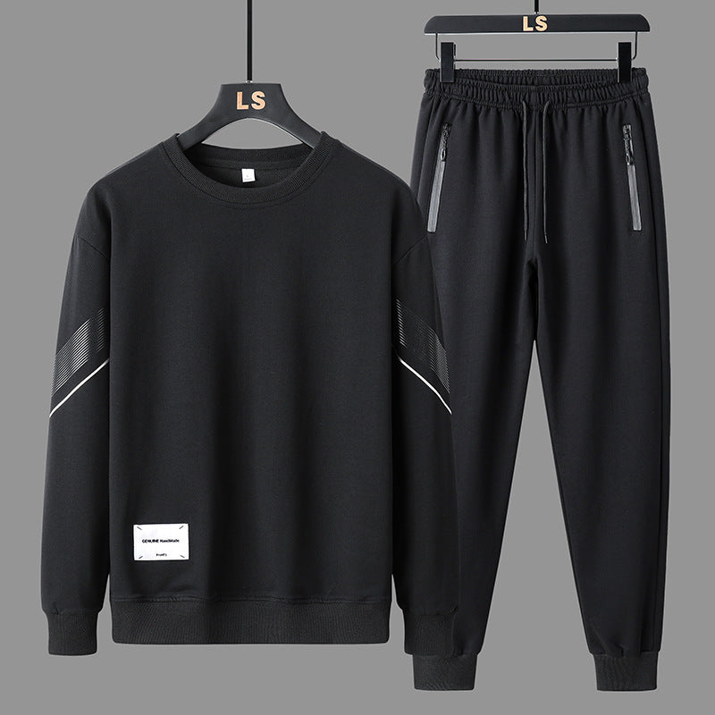 Men's Round Neck Sweater Pants Outfit