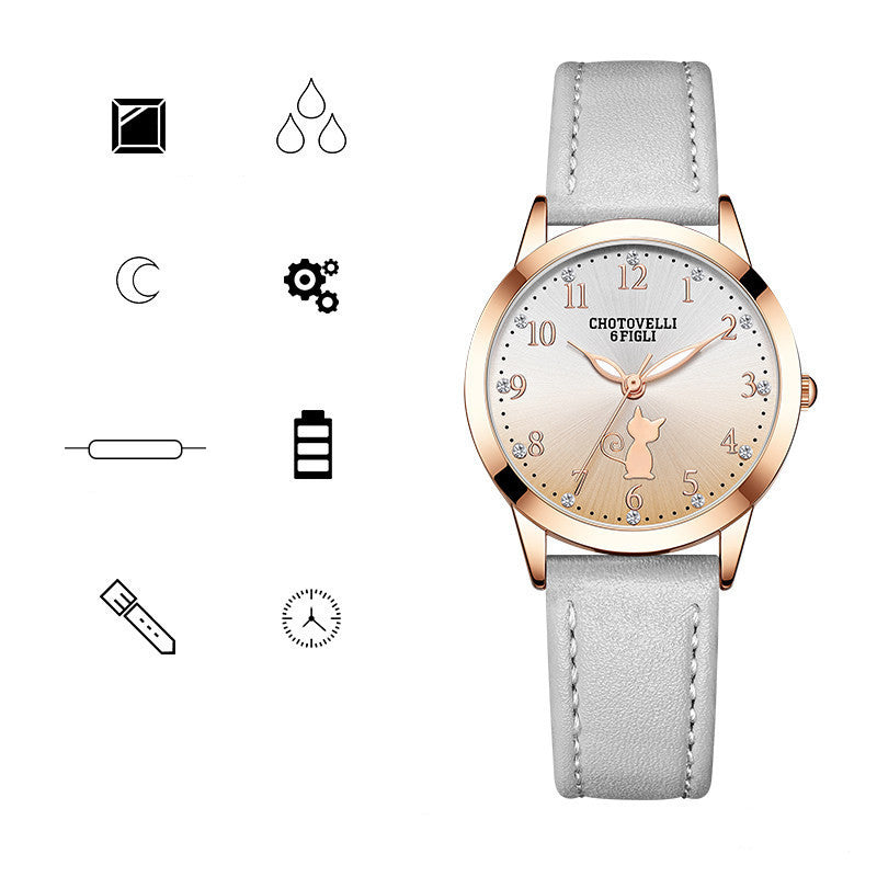 High School Student Cartoon Pointer Watch