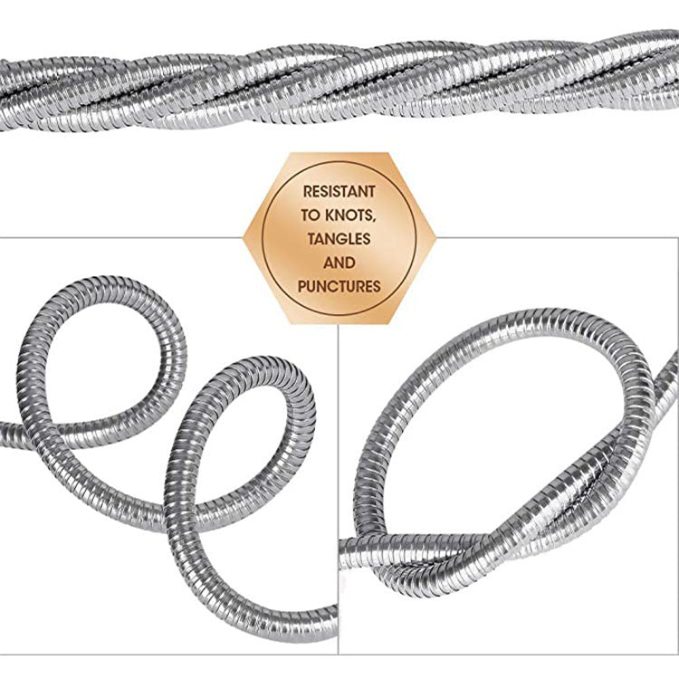 Stainless Steel Garden Hose with Brass Nozzle
