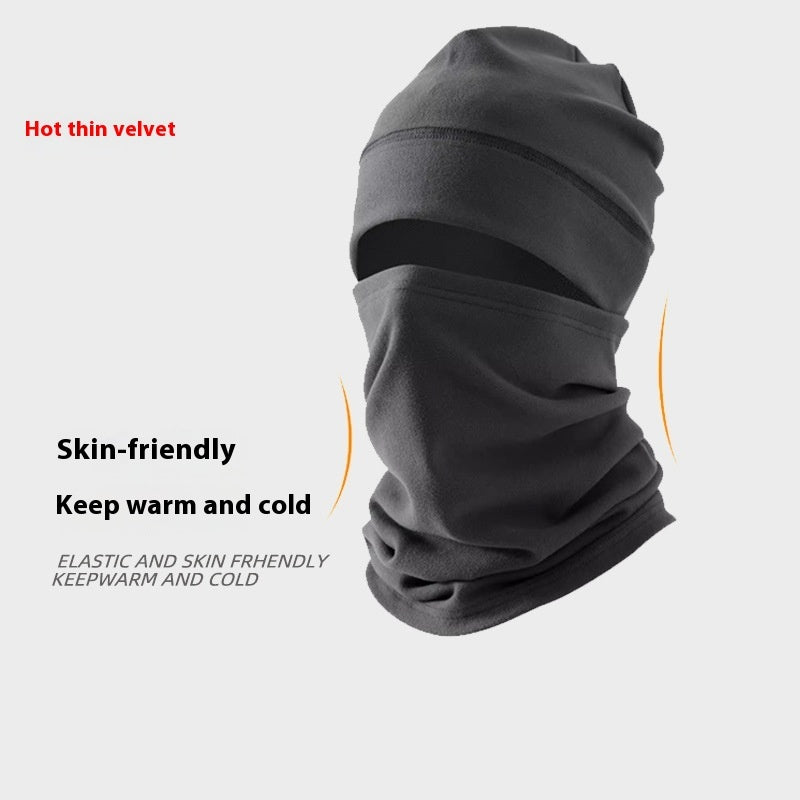 Dralon Winter Wind Mask Hat Men Two-piece Set