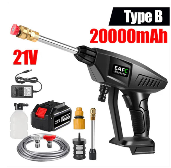 Wireless Lithium Car Wash Gun High Pressure Portable