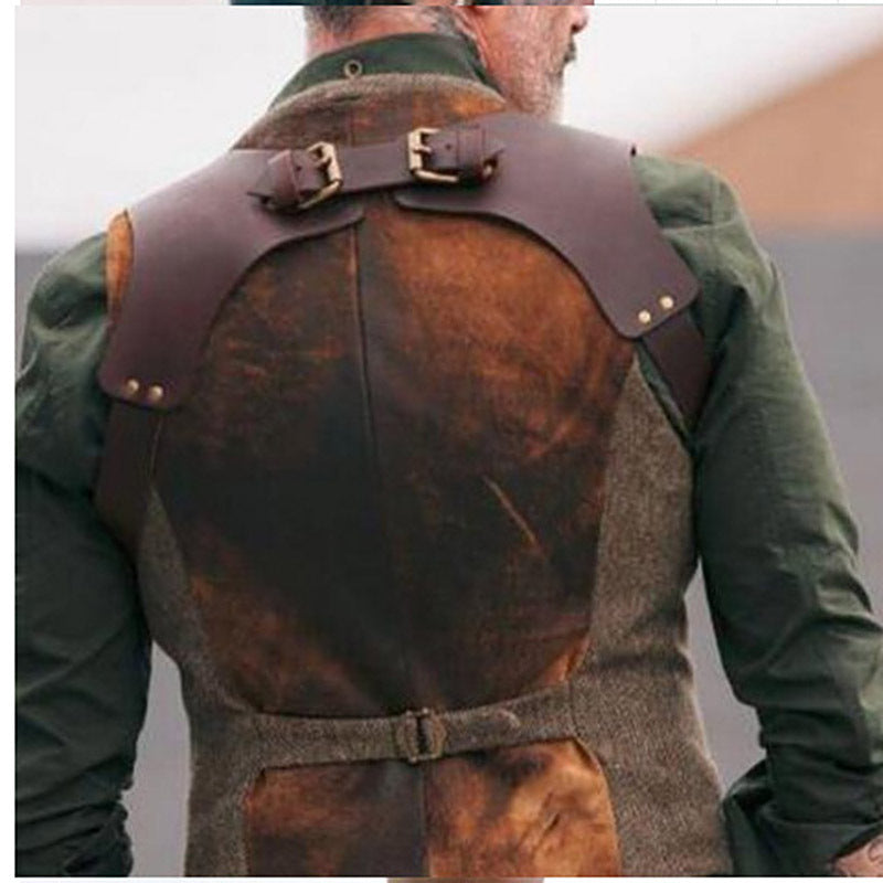 Fashion Men's Adjustable PU Leather Suspender Belt