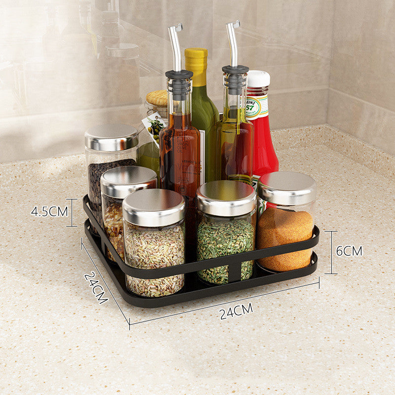 Rotating Kitchen Shelf Countertop Spice Rack