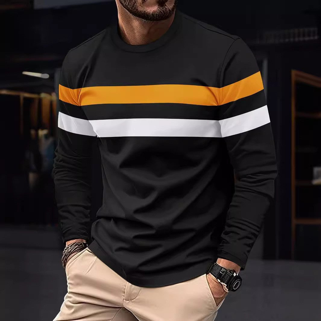 Men's Casual Round Neck Long Sleeve Tee