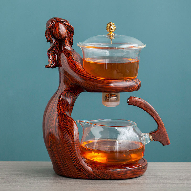 Semi-Automatic Tea Set with Glass Infuser