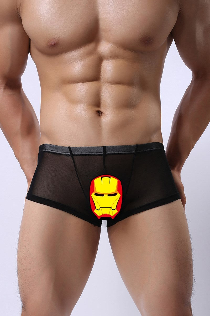Men's Transparent Underwear Men's Mesh Breathable Big Boxer Underwear