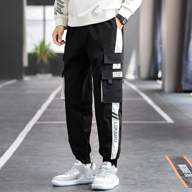 Men's Loose Plus Size Sports Overalls Pants
