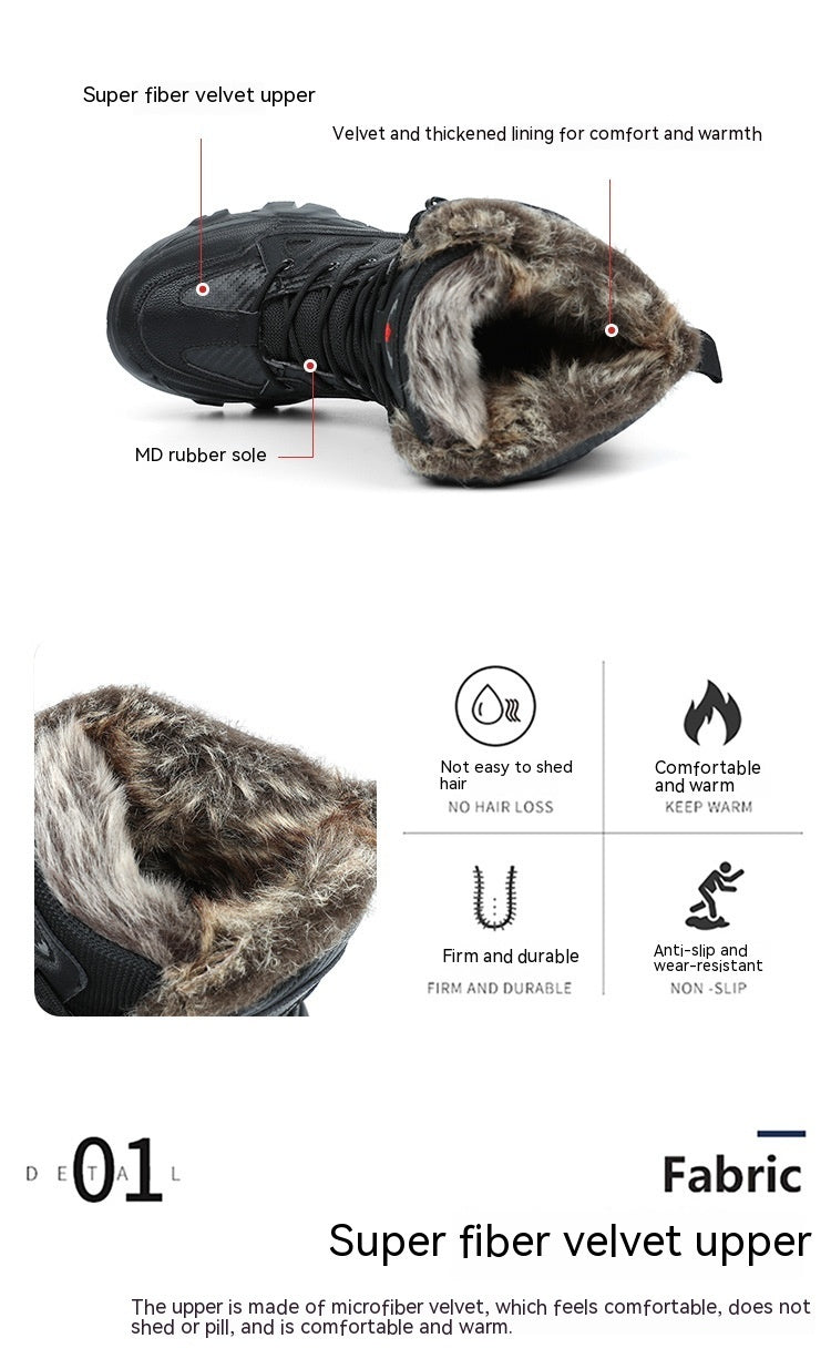 Winter High-top Fleece-lined Warm Snow Boots