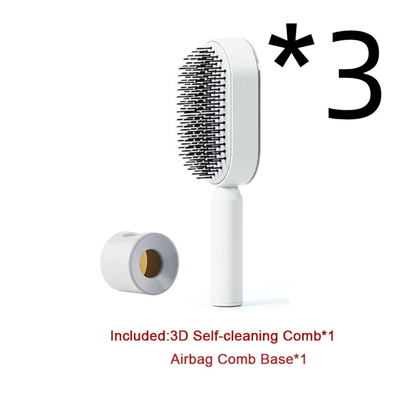 Self Cleaning Hair Brush One-key Airbag Massage