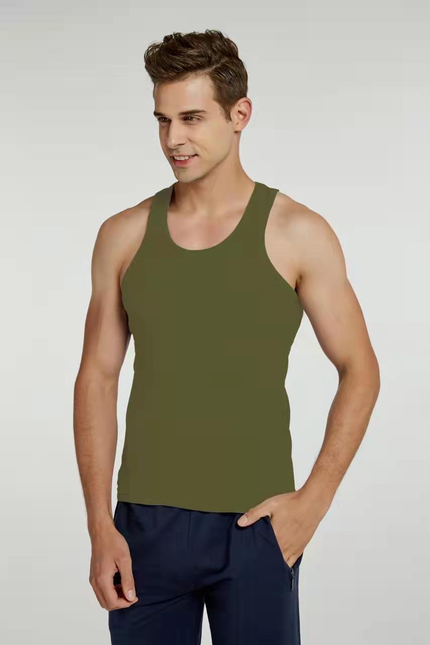 Men's Cotton Slim Fit Sports Vest Breathable Stretch Underwear