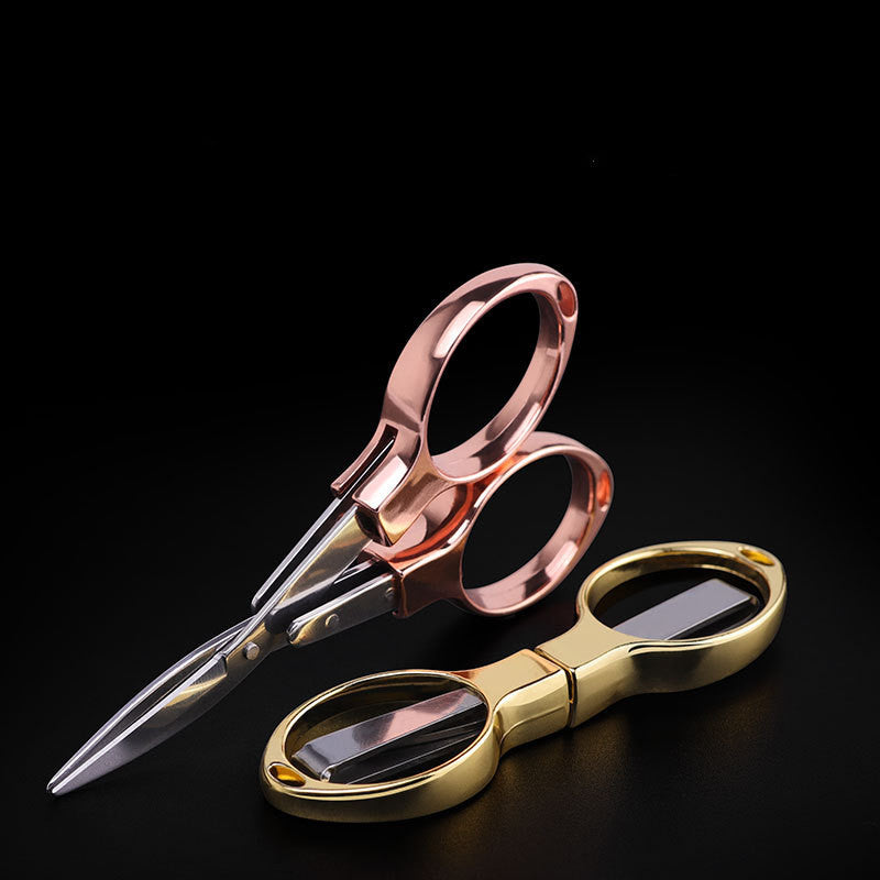 Mini Stainless Steel Folding Scissors Keychain - Fishing & Camping Tool