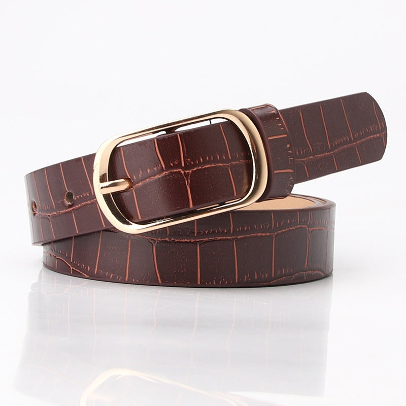 Fashion All-matching Pin Buckle Women's Belt