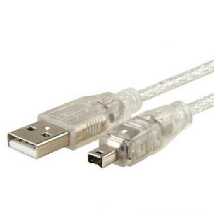 Transparent White USB AM to 4P Cable