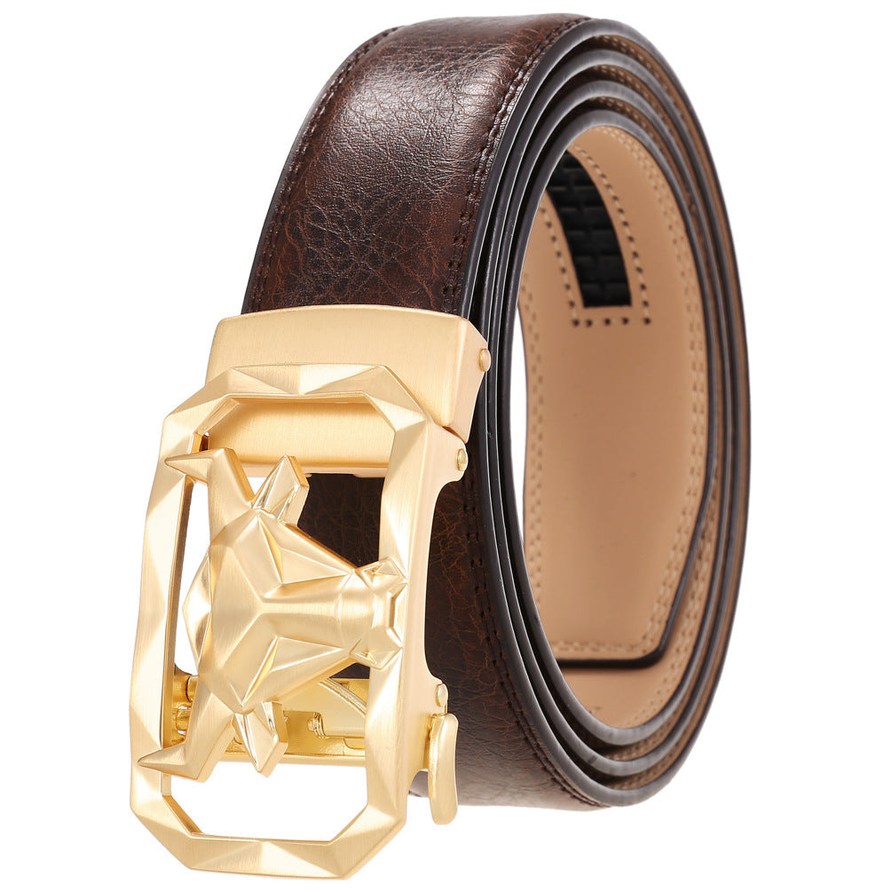 Fashion Men's Leather Belt Alloy Buckle