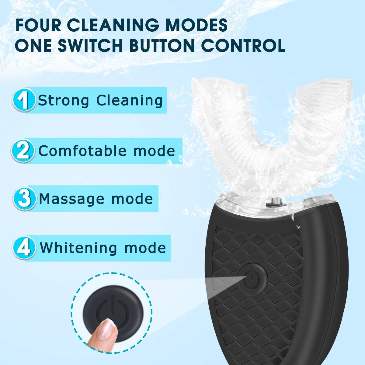 Electric U Shaped Toothbrush IPX8 Waterproof For Kids And Adults