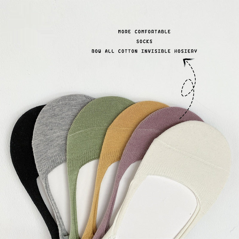 Women's Breathable Cotton Solid Color Invisible Foot Sock