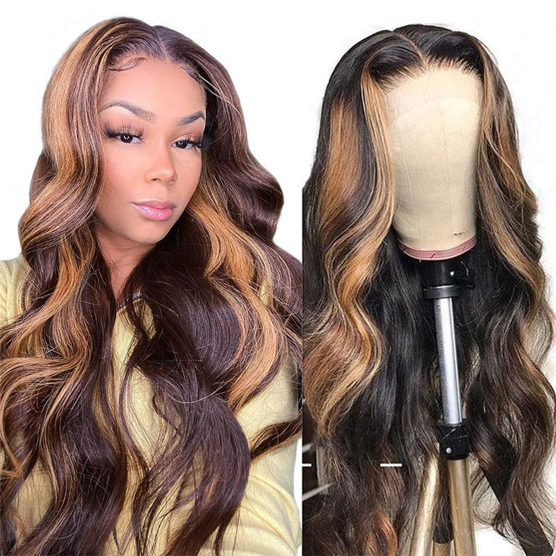 Long Curly Synthetic Wig with Rose Net - Women's Fashion
