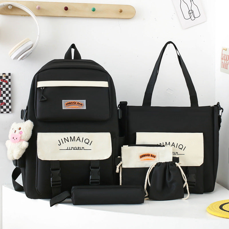 Women's Five-Piece School Backpack Set