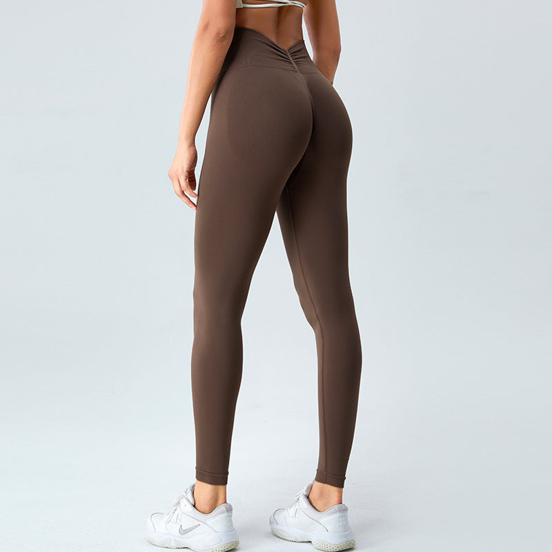 Peach Hip Seamless Sports Tights
