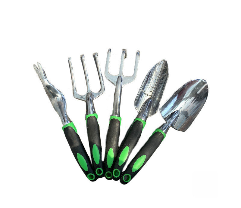 9-Piece Aluminum Gardening Tool Set with Silicone Handles