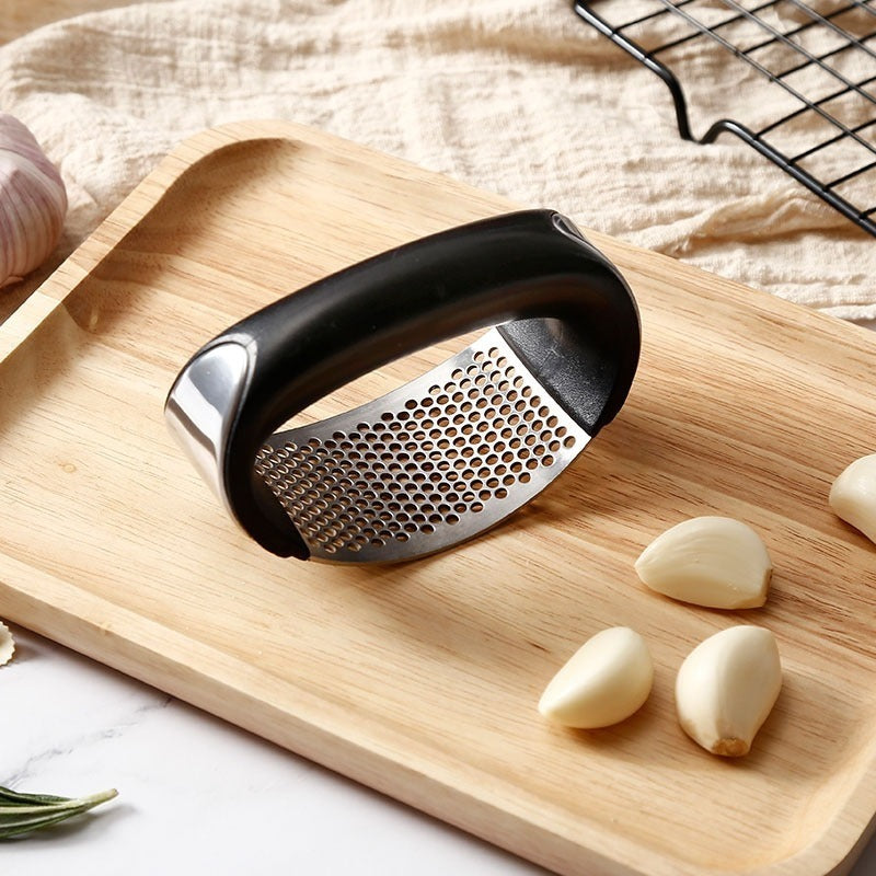 Stainless Steel Garlic Press with Peeler and Scraper