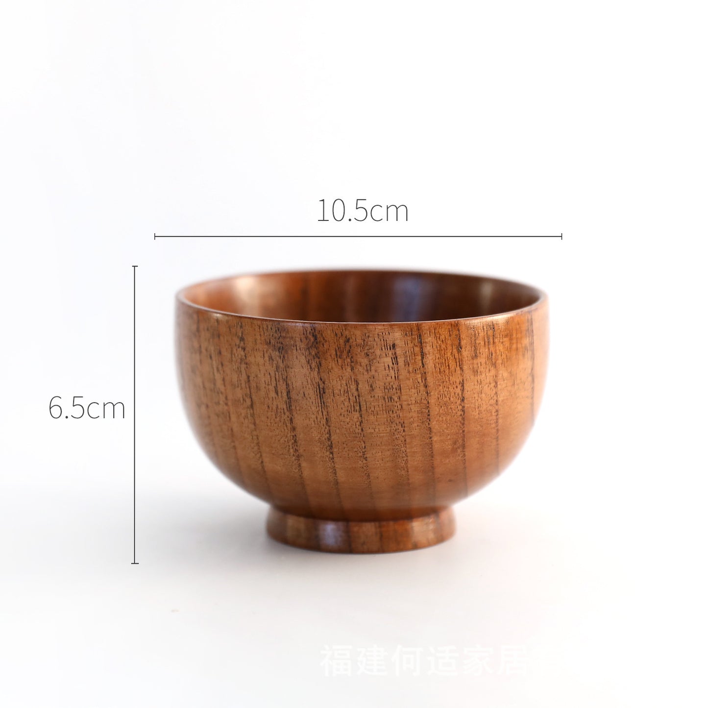 Japanese Style Wooden Rice and Soup Bowl
