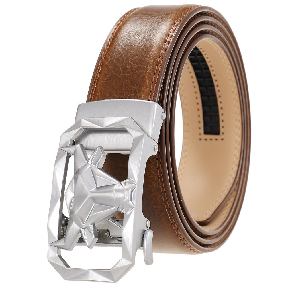 Fashion Men's Leather Belt Alloy Buckle