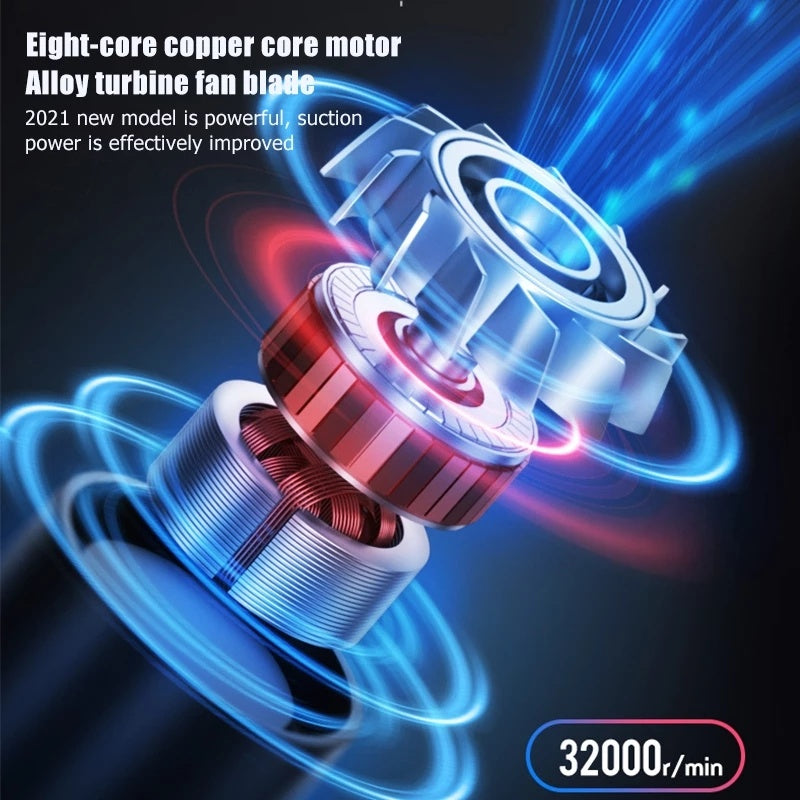 Portable Wireless Car Vacuum Cleaner Rechargeable High Power
