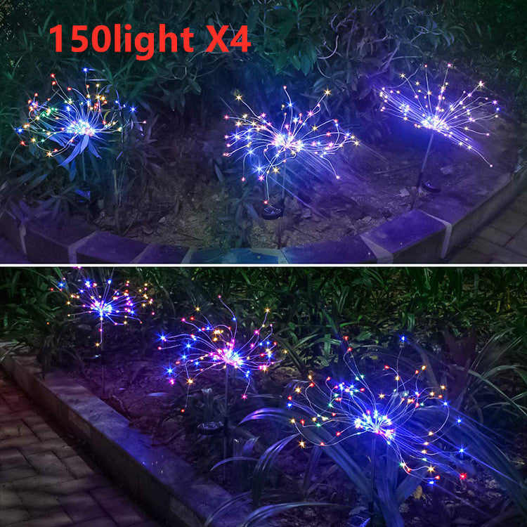 Solar Fireworks LED String Lights Decor