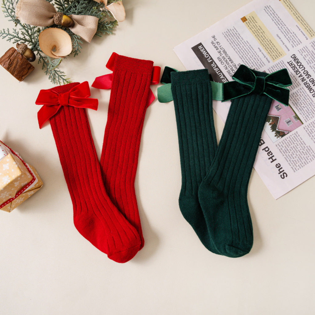 Baby Fashionable Bow Tube Socks Girl