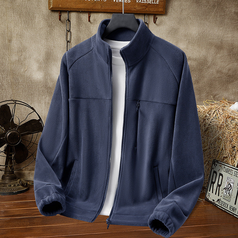 Fleece-lined Polar Fleece Casual Couple Loose All-matching Warm Trendy Tops