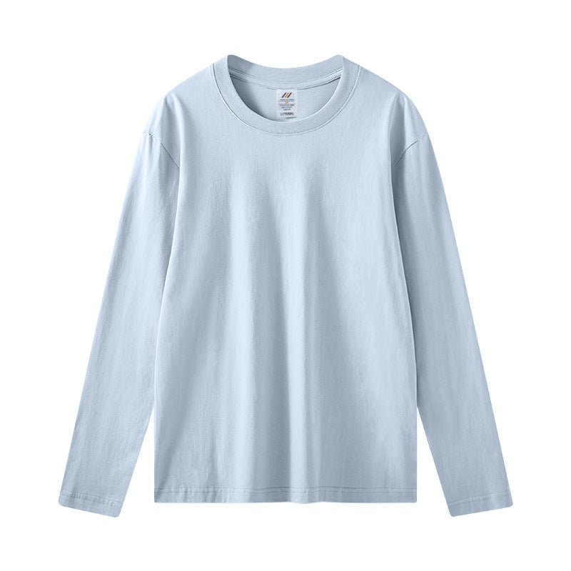 Cotton Long Sleeve Loose Pure White Casual Top