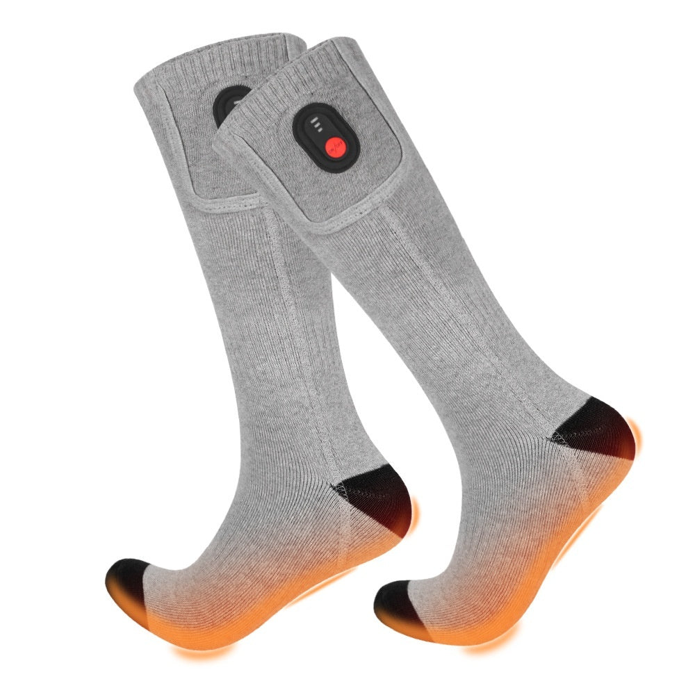 Electric Heating Pure Cotton Skiing Warm-keeping Socks