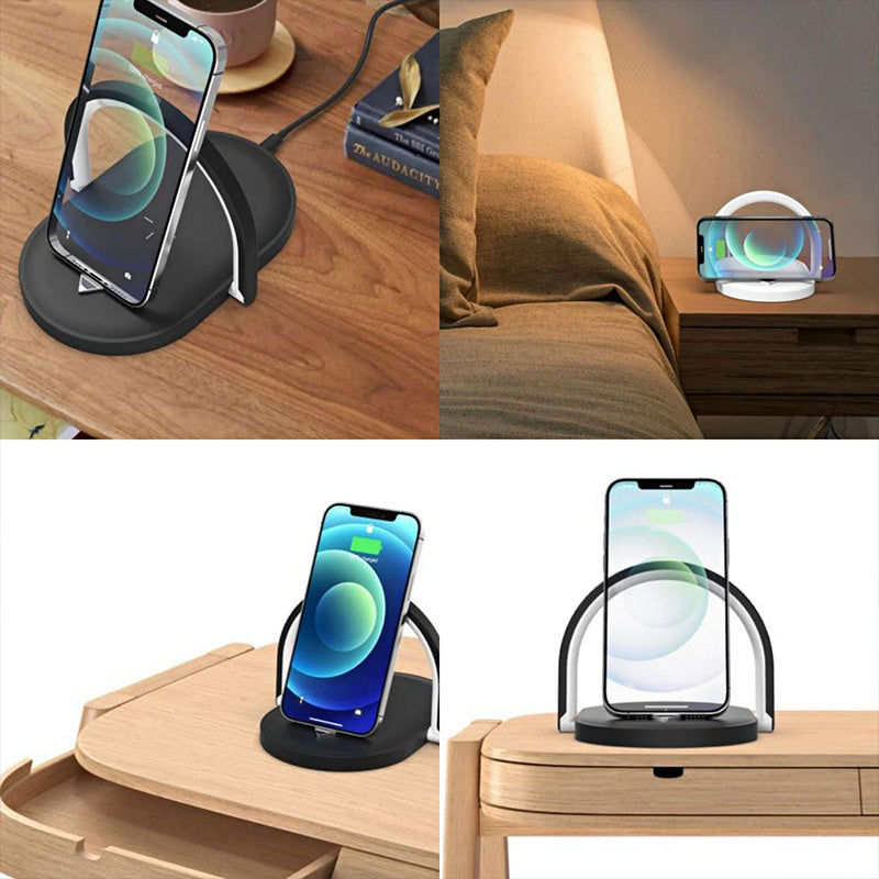 3 In 1 Foldable Wireless Charger Night Light 15W