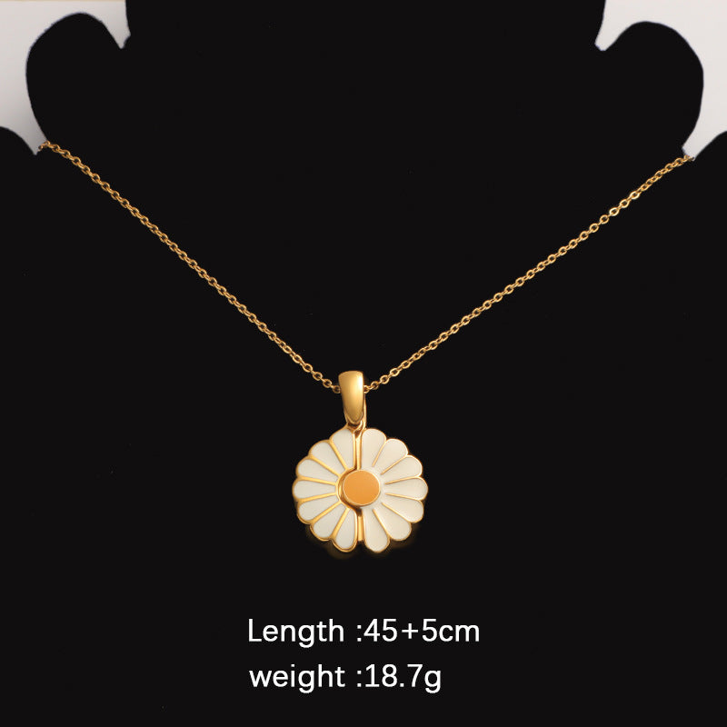 Stainless Steel Sunflower Pendant