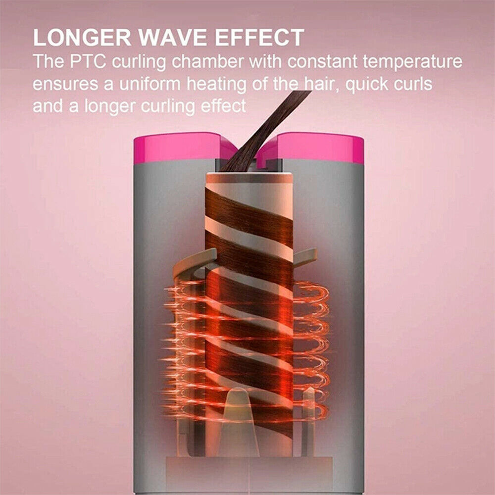 Portable LCD Auto-Rotating Cordless Curler