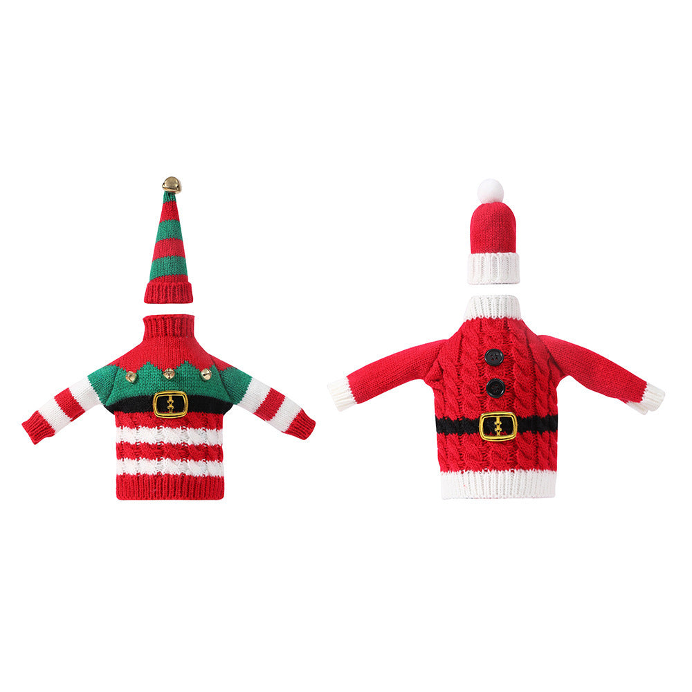 Christmas Knitted Wine Bottle Cover Decoration