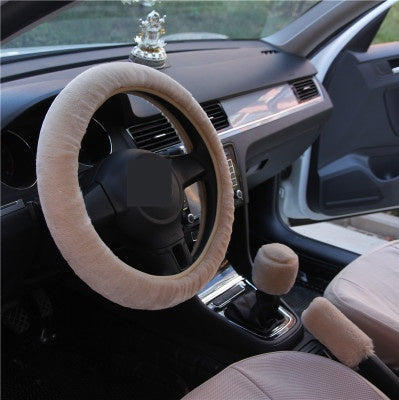 Winter Plush Wool Steering Wheel Cover