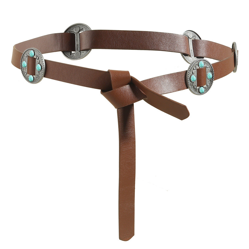 Retro Ethnic Style Metal Carved Belt