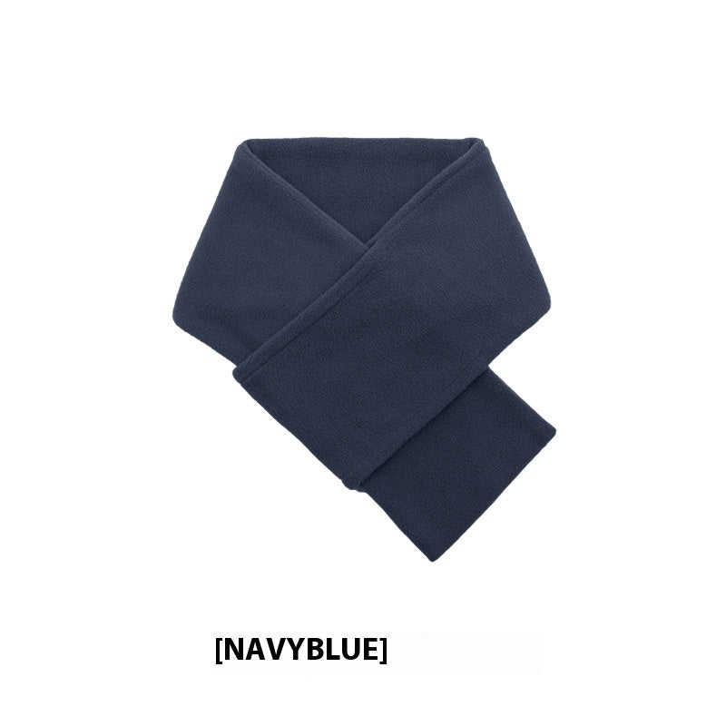 Men's Autumn Winter Solid Color Polar Fleece Scarf