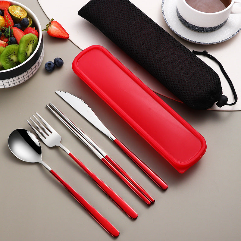 304 Stainless Steel Gold Cutlery Set With Case