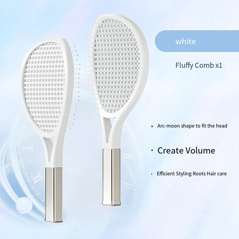 Tennis Racket Fluffy Comb: Airbag Cushion Massage for Thick Hair