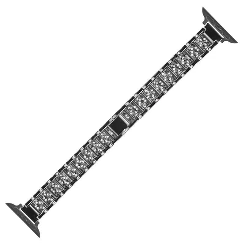 Alloy Strap Full Diamond Waist Watch