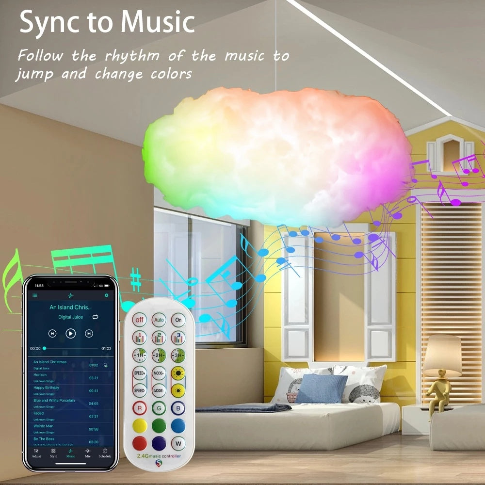 USB Cloud Light APP Control Music Sync Ambient Light