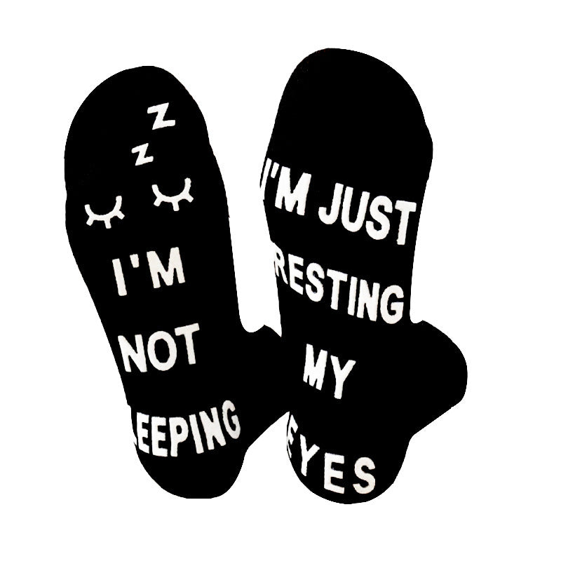 Creative Foot Letter Non-slip Knee-high Sports Socks