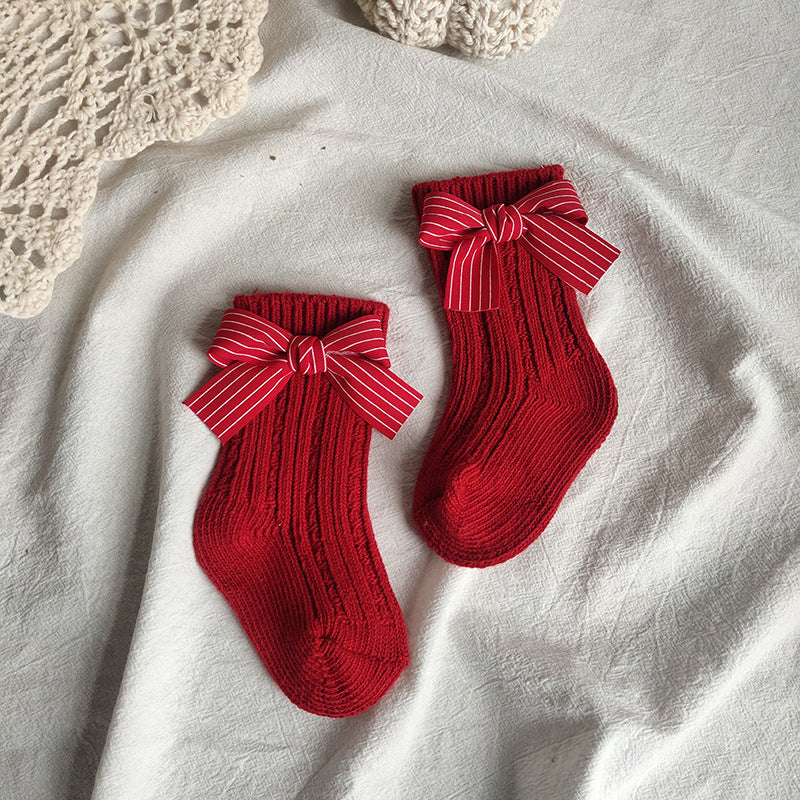 Autumn Winter Mid-calf Woolen Yarn Socks