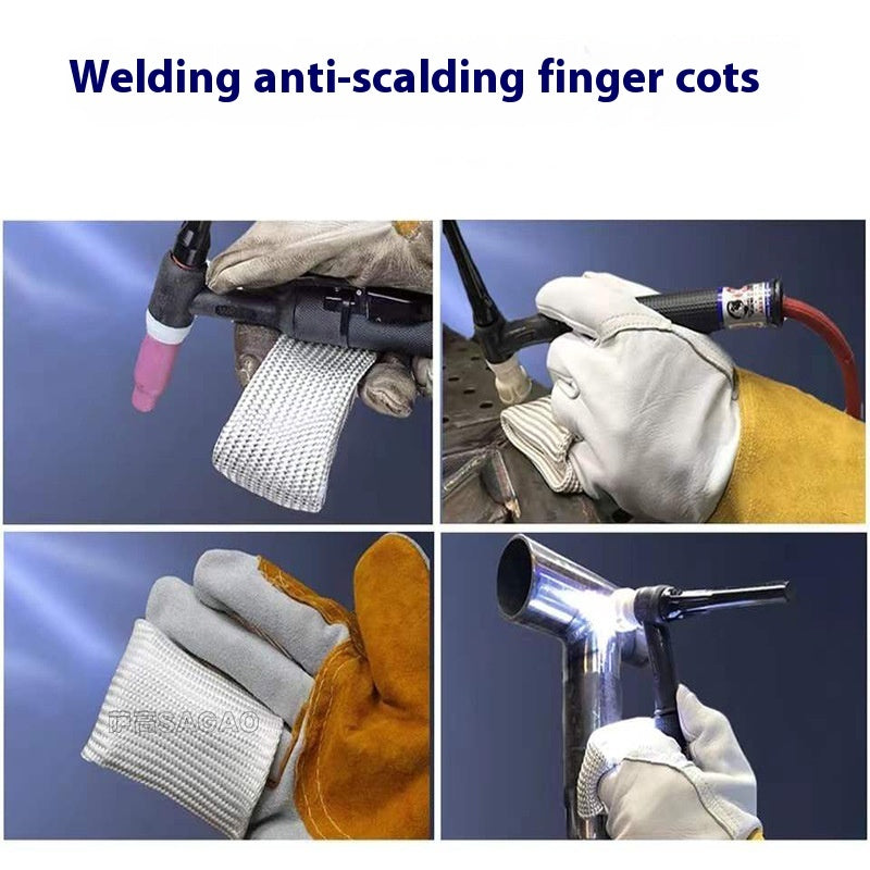 TIG professional welder protective glass fiber finger cots
