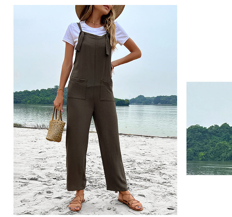 Summer Suspender Pocket Jumpsuit