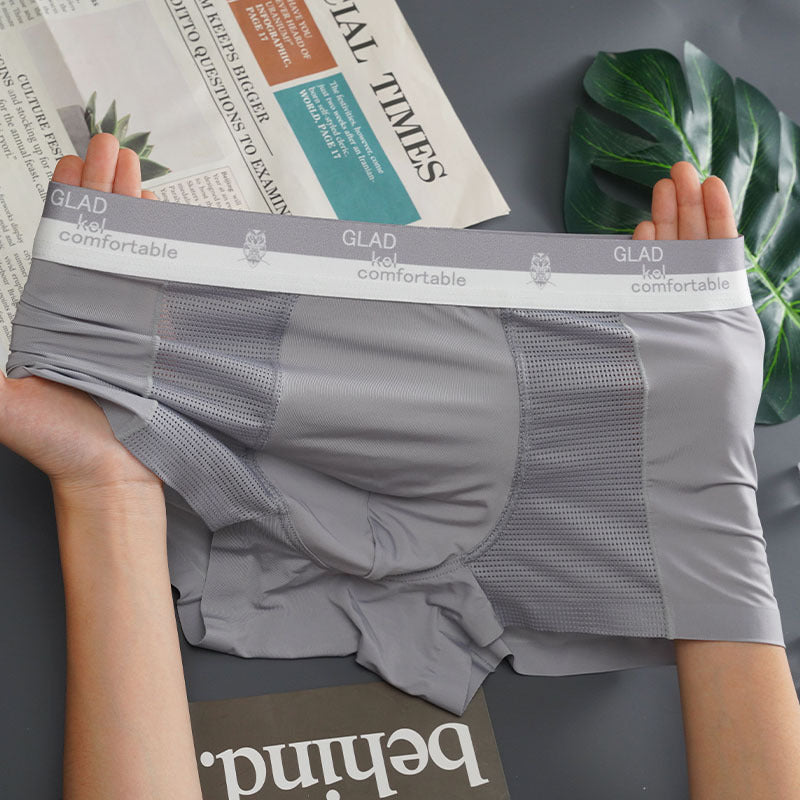 Ice Silk Breathable Traceless Boxer Shorts